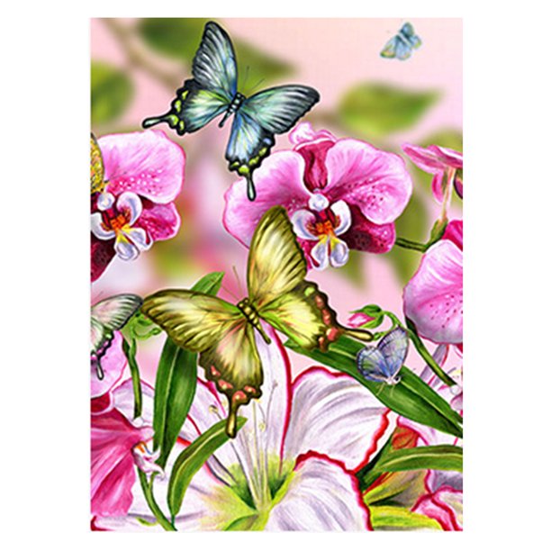 Taladro diamante pintura (DB2379) mariposa DIY completo bordado Kit Cruz puntada artesanía 50x70cm FLhrweasw Nuevo