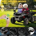 thumbnail image 5 of Joyracer 24V Ride on Toys, 2 Seater 6-Wheel UTV Car, 4WD Ride on Dump Truck for Big Kids with Trailer Remote Control, Black, 5 of 8