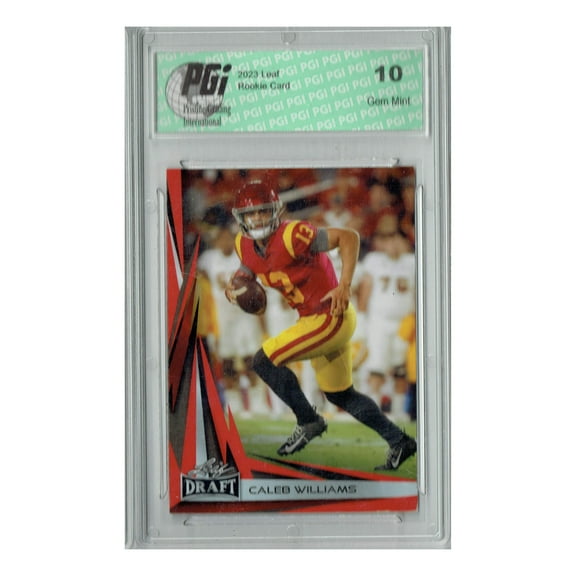 Caleb Williams 2023 Leaf Football #B2-2 Red Special Edition Rookie Card PGI 10