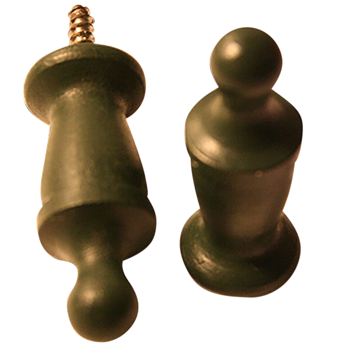 Pair Curtain Rod Finials Green Pine Bayberry 3/4' Proj | Renovator's Supply
