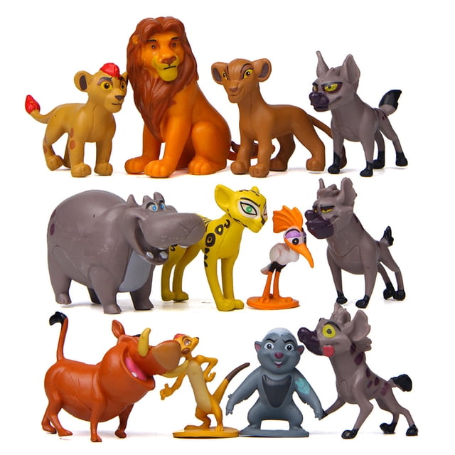 Paquete de 12 figuras de la Guardia del León, juguetes, figuras de acción de la serie El Rey León, 12 piezas