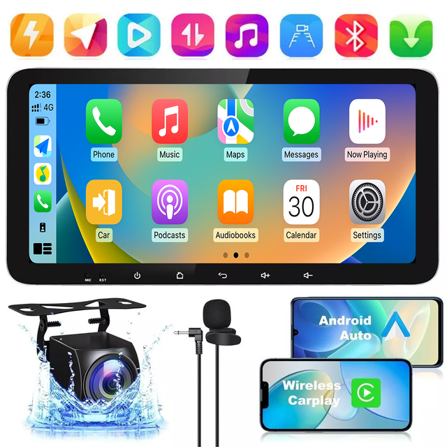 FENGXIH 10,33 Pouces Android 15 Stéréo de Voiture Compatible pour Chrysler Sebring 2007-2010 Lecteur de Voiture avec Carplay/Android Auto Navigation GPS WiFi Bluetooth avec Caméra HD et Micro 4+64G