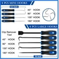 thumbnail image 2 of Mechanic Hook and Pick Tool Set & Car Trim Removal Kit with Fastener Clip Pliers Rivet Puller Magnetic Pickup Gasket Scraper NonScratch Plastic Pry Tools for Automotive Repair, 2 of 9