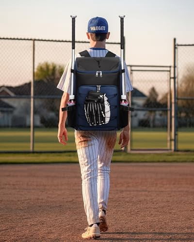 Baseball Softball Gear Bag for Boys Girls Ages 8-12 12-14 14-16 Large Kids Bat Bag Backpack with Ventilated Shoe Compartment Baseball Softball Stuff Supplies for Youth Adult