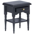 thumbnail image 2 of Miniature Bedside Table Model, Small Dollhouse Miniature Wood Bedside Table Simulation Exquisite Black  For Gifts, 2 of 8