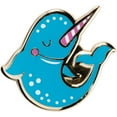 thumbnail image 6 of Enamel Pin and Card for Lapel, Backpack, Purse, Lanyard, Jacket (Strange Wonderful Narwhal), 6 of 7