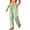 Green-pants for women, variant on Plus Size Cotton Linen Pants for Women Elastic Waisted Drawstring Wide Leg Pant Casual Loose Straight Trousers with Pockets