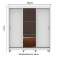 thumbnail image 3 of Ropero Closet Madesa Lyon Plus 3 Puertas con Espejo y Pies, 3 of 5