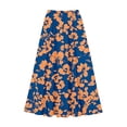 thumbnail image 5 of Tqcoqu Printed Maxi Skirts for Women High Waist Elastic A-Line Casual Wide Leg Long Skirt Casual Summer Beach Skirt,A-Orange Women's S-XXXL, 5 of 5