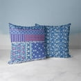 thumbnail image 4 of Bouquet Haven Throw Pillow with Removable Cover in Blue 18x18, 4 of 6