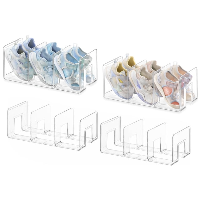 Organizador de Zapatos para Niños HBlife de Acrílico Transparente y Ensanchado para Armario