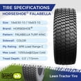 thumbnail image 3 of HORSESHOE FALABELLA 2 New 18x8.50-10 / 18x8.5-10 6PR TURF-KING LAWN MOWER TIRES LRC Heavy Duty Color-Sidewall, 3 of 4