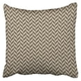 thumbnail image 1 of BOSDECO Herringbone Chevrons Pattern In Beige And Brown Pillowcase Cushion Cover 18x18 inch, 1 of 1