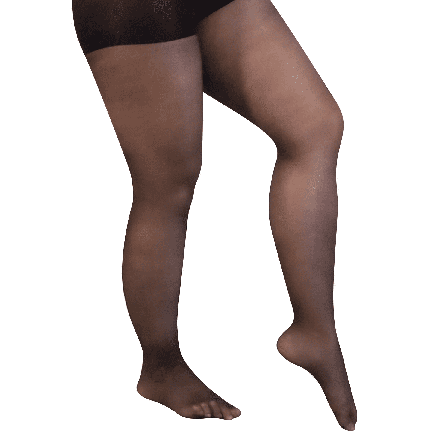 Secret Treasures Shaping Sheer Hosiery, 3-Pack, Black, XXL 