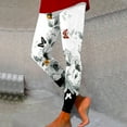 thumbnail image 2 of PEASKJP Women's Leggings Capri, Full Length, with Pockets, Ribbed, Tummy Control & Joggers, White L, 2 of 5