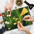 thumbnail image 4 of Palm Tree Cutting Board, Plam Tree Foliage Tropical Plants Leaves Forest Theme Exotic Natural Beauty Image, Decorative Tempered Glass Cutting and Serving Board, Large Size, Green, by Ambesonne, 4 of 5