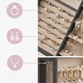 thumbnail image 4 of LEDREM 360° Rotatable Jewelry Box, 5-Layer Organizers & 18 Hooks For Necklaces, Glass & Velvet Lining, 4 of 9