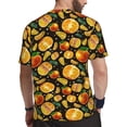 thumbnail image 2 of Wukai Tangerine Print Men's Short-Sleeved Mesh T-Shirt,Quick-Dry Short Sleeve Workout T-Shirt-Small, 2 of 8