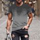 thumbnail image 2 of Camisetas de Manga Larga para Hombres Imprimir Fallow Cuello Redondo Camiseta, Moda Casual Manga Corta Mezcla de Algodón/Lino, 2 of 9