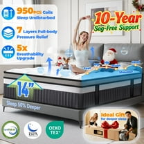 King Mattress, Famistar 14 Inch Memory Foam Mattress King Size, Innerspring Hybrid King Bed Mattress in a Box Medium Firm with Motion Isolation & Strong Support & Pressure Relief, CertiPUR-US