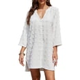 thumbnail image 1 of Womens Swimsuit Cover Up Shirt Dress Traje de baño Beach Coverup Traje de baño Bañador Blanco XL Blanco XL Xishao ropa, 1 of 2