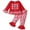 Red, variant on Ulanda Toddler Girl Valentines Outfit Baby Ruffle Sleeve Shirt Flared Pant Set St Patricks Day Clothes (Red, 4-5 Years)