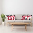 thumbnail image 4 of Ambesonne Birthday Throw Pillow Cover 4 Pack, Forever Young Slogan, 20", Red Black and White, 4 of 5
