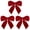 Red, variant on 2pc Green Velvet Bows for Christmas Table Settings, Mini Holiday Napkin Accents for Place Cards, Dinnerware, Party Favors and Seasonal Entertaining, 1.38 x 1.38 in