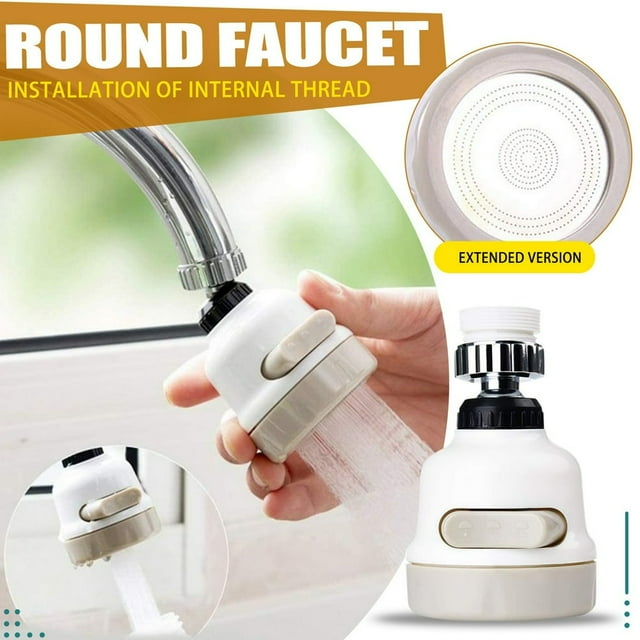 1 Pack 360° Swivel Kitchen Sink Spray Head Flexible Faucet Sprayer Removable Kitchen Faucet Head