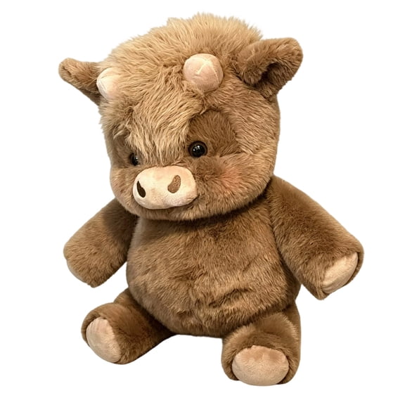 ZhangC Running Plushies, Running Cow Plush, Moving Legs Stuffed Animal Toy, Stress Relief Farm Highland Cow Decor Pillow for Couch Bed Car, Cozy Huggable Gift for Adult, 23.7 Inch