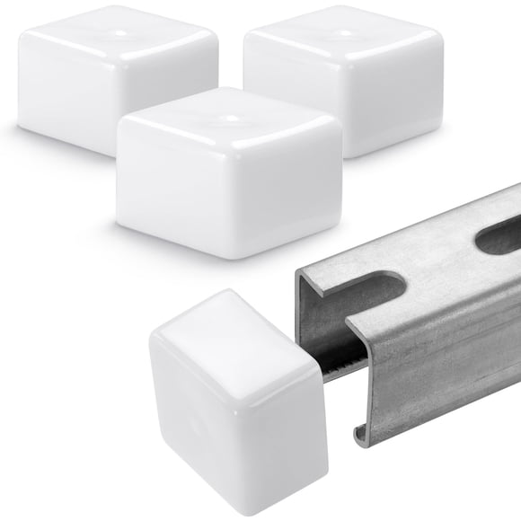 Tapa de extremo Strut Channel SIHAI de plástico blanco, paquete de 40 unidades, 1-5/8 pulgadas