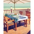 thumbnail image 2 of Fsddascl Succulent Green Blue Pink Outdoor Tablecloth - 54x80 Inch Rectangle Dining Table Cover, Summer Botanical Tropical Waterproof Outdoor Table Cloth with Umbrella Hole & Zipper for Picnic/Patio, 2 of 7