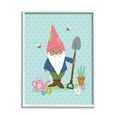 thumbnail image 4 of Stupell Industries Blue Polka Dot Gnome Gardening Flower Pot Bees Framed Wall Art, 24 x 30, Design by Lisa Perry Whitebutton, 4 of 5