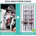thumbnail image 4 of MISSLO Over The Door Shoe Organizer 12 Large Mesh Pockets Hanging Narrow Closet Door, White, 2 Pack, 4 of 10