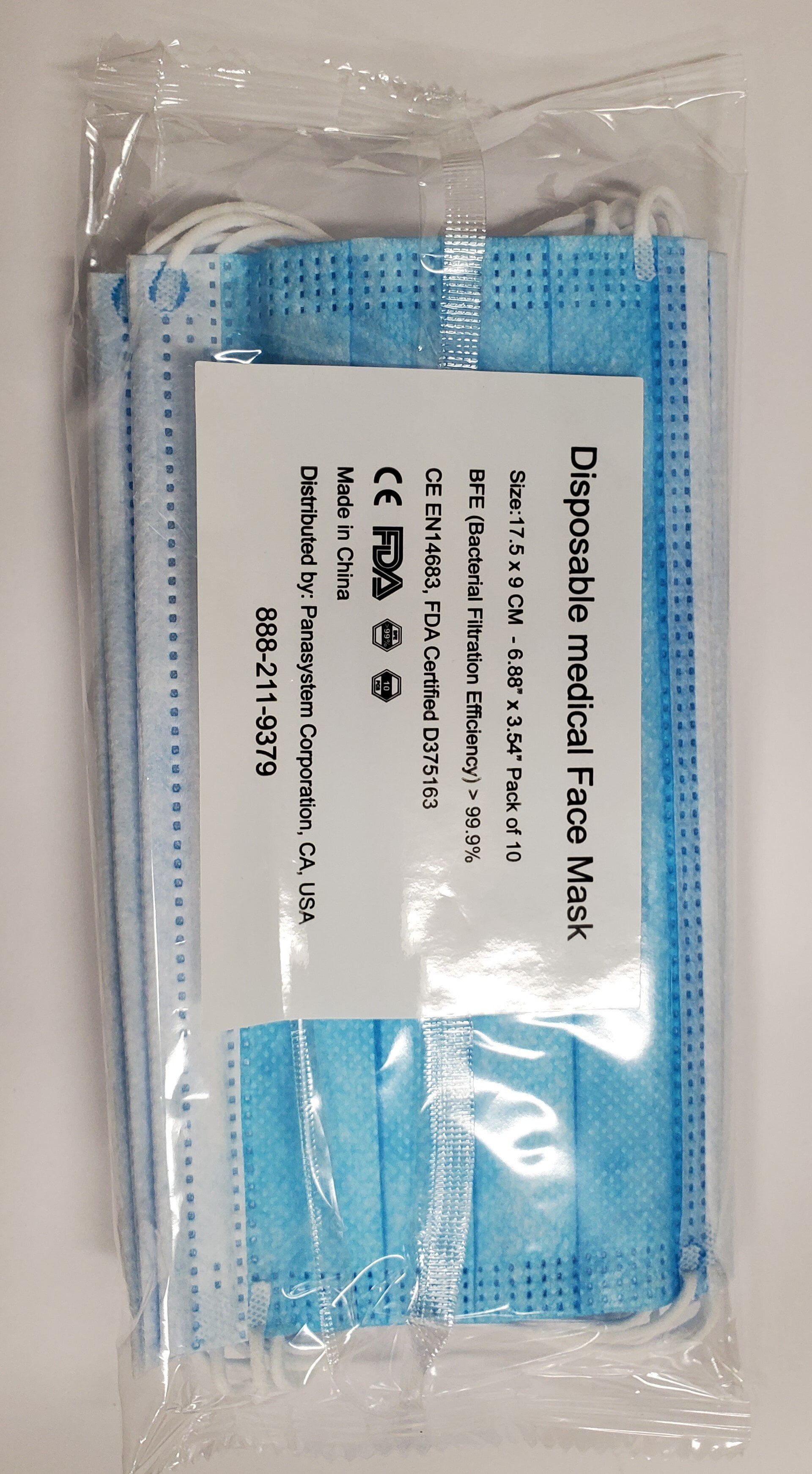 50 Face Mask Medical Surgical Dental Disposable 3-Ply Earloop Mouth Cover