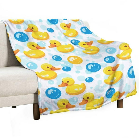 Rubber Ducks Bubbles Blanket for Bed Throw Blanket for Women, Men And Kids Super Soft Plush Blanket Throw, Print Blanket, Blanket for Kids
