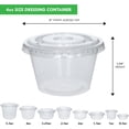 thumbnail image 3 of [100 Sets] 4 oz Small Plastic Containers With Lids, Jello Shot Cups, Disposable Portion Cups, Condiment Containers, Souffle Cups for Sauce and Dressing, 3 of 7