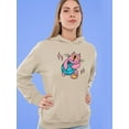 thumbnail image 2 of Cat W Globe Rave Style Hoodie Women -Image by Shutterstock, Female XX-Large, 2 of 4