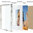 thumbnail image 3 of chalian 11x14 Picture Frame Set of 4, Display Pictures 8x10 with Mat or 11x14 without Mat, Engineered Wood with HD Plexiglass, Gallery Photo Frames for Wall or Tabletop Display, Distressed White, 3 of 16