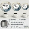 thumbnail image 4 of Designart "Papercut-Style Waves In White And Blue" Coastal Waves Round Mirror Wall Decor Coastal - Large White Round Office Mirror - Round Mirror - 29" x 29", 4 of 6