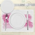 thumbnail image 3 of Ambesonne Pink Place Mats Set of 4, Girls Shower, Standard Size, Hot Pink White, 3 of 6