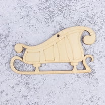 NIYANGLE Unfinished Sleigh Hanging Cutouts Wooden Slices Wood 20pcs Christmas Ornament