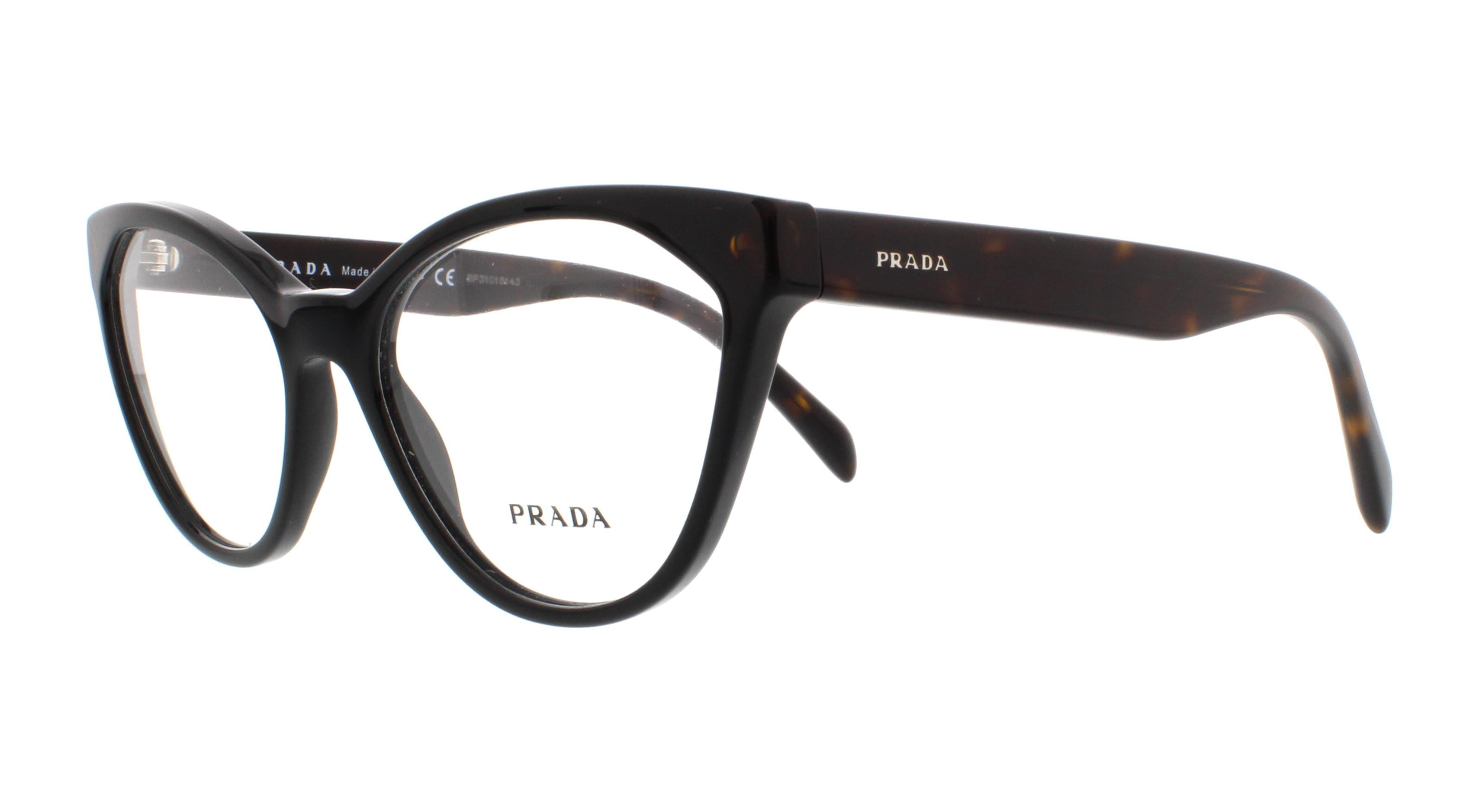 PRADA Eyeglasses PR02TV 1AB1O1 Black 52MM - Walmart.com