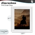 thumbnail image 4 of Stupell Industries Rustic Lodge Cowboy's Sunset Ride White Framed Print Under Glass, 17 x 21, by Kim Allen, 4 of 8