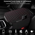thumbnail image 3 of Hunlyman Universal Car Center Console Armrest Cover, PU Leather Car Arm Rest Cover for Vehicle, Car Interior Accessories Protector for Most Vehicle 2 Storage Bags, 3 of 7
