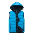 thumbnail image 2 of Men Clearance LYXSSBYX Winter Jackets for Men Clearance Men's Autumn Winter Zipper Fashion Pure Color Waistcoat Vest Top hooded Coat, 2 of 9