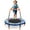 Blue, variant on Gymax 36'' Foldable Kid Trampoline w/ 20 LED Lights Foam Handlebar Padded Safety Cover Navy