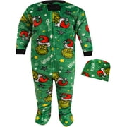 MJC Boys Dr. Seuss Grinch Christmas Unisex Infant Blanket Sleeper