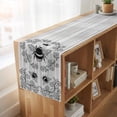 thumbnail image 6 of Vintage Bees Crowns Table Runner, Retro Leaves Rings Gray Wooden Washable Cotton Linen Table Runners 90 Inches Long, Dresser Scarf Runner for Dining/Coffee/Kitchen/Hallway Tables 13''x90'', 6 of 9