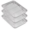 thumbnail image 1 of Aspire Baking Sheets and Racks Set, Stainless Steel Oven and Dishwasher Safe Wire Rack, Easy Clean-XL 3 Pcs, 1 of 7